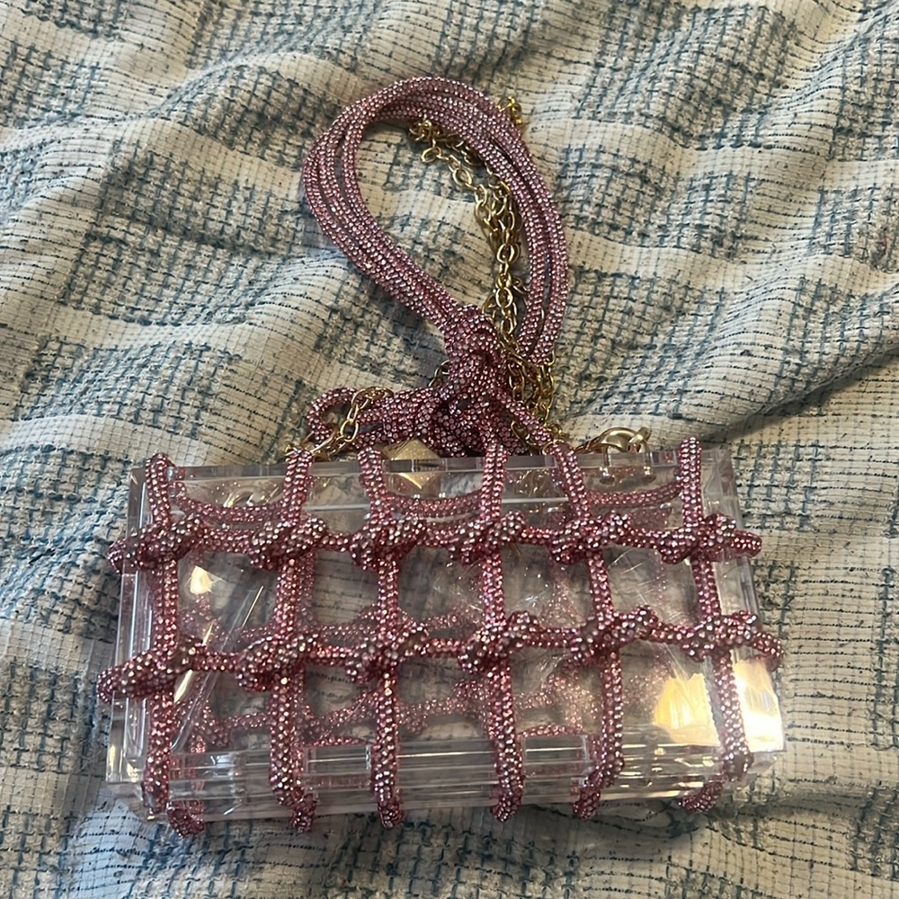 Pink sparkly purse. Gameday approved